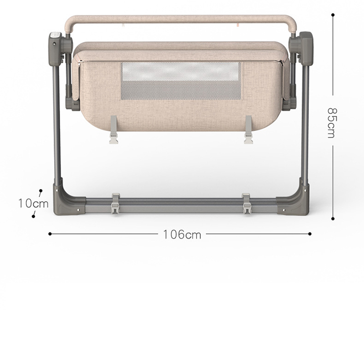 Giường ngủ cho bé, giường cũi kèm màn - nôi điện TỰ RUNG cho bé có BLUETOOTH PHÁT NHẠC, ĐIỀU KHIỂN TỪ XA, nôi rung tự động