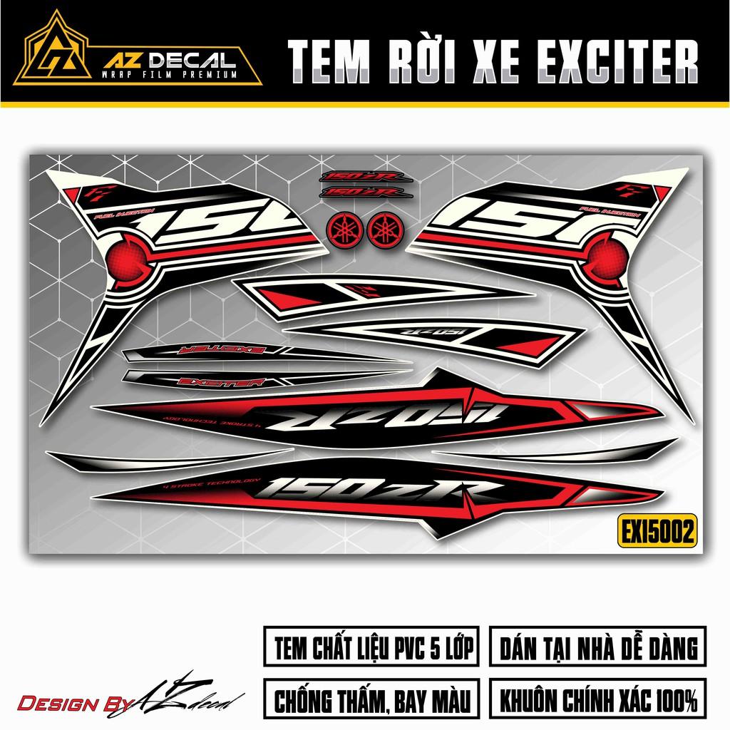 Tem Rời Dán Xe Exciter 150 Mẫu Text 150 ZR | EX15002 | Decal Xe Ex150 Chất Liệu PVC Cao Cấp, Dễ Dán Tại Nhà
