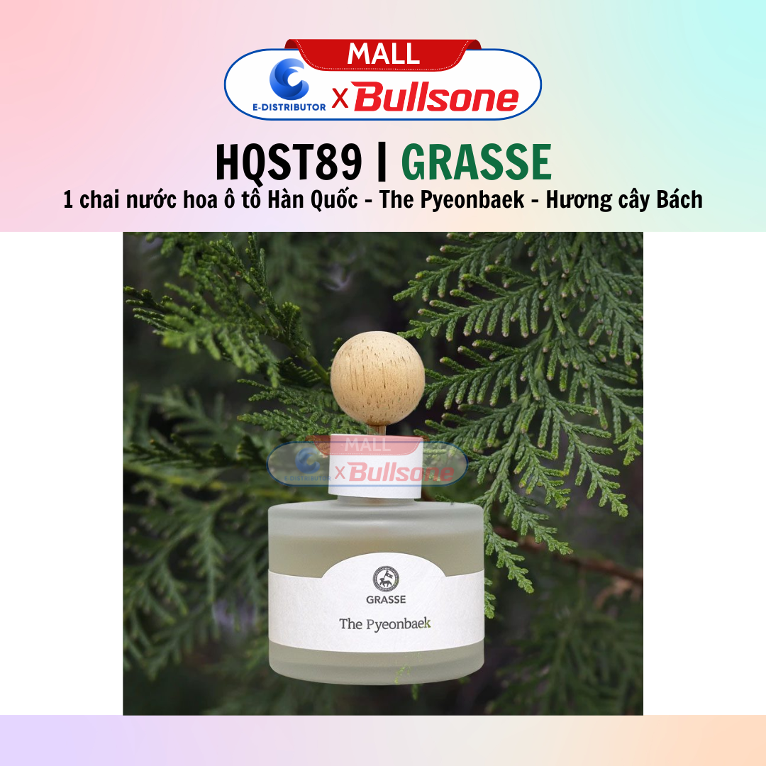 Nước hoa ô tô Bullsone Grasse The Pyeonbaek (Cypress- 1 Chai/Hộp) / Peach Fuzz (2 Chai/Hộp) - Dung Tích 105mL - Hàng chính hãng