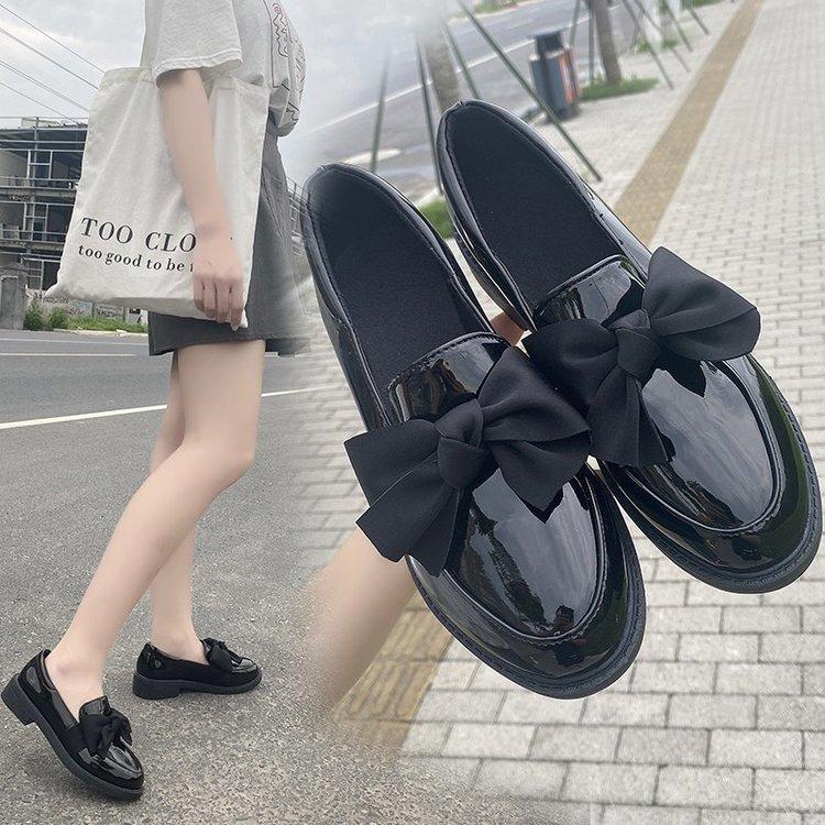 Giày Búp Bê Đế Bằng Mũi Tròn Màu Trơn Phong Cách Hàn Quốc Cho Nữ