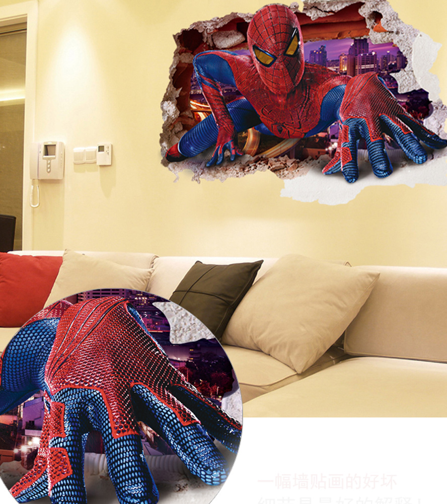 Decal Dán Tường Người Nhện Spider Man mẫu 7 Trang Trí Nhà Cửa Siêu Đẹp Sáng Tạo