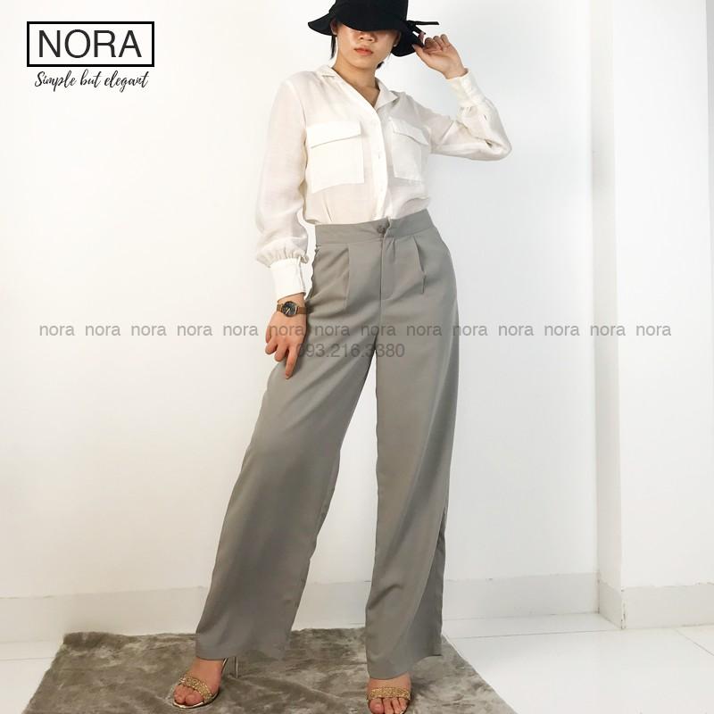 Quần Ống Rộng Culottes Xuông Dài 100cm, Quần Vải Suông Rũ Siêu Mềm Cao Cấp | NQ02 | Xám