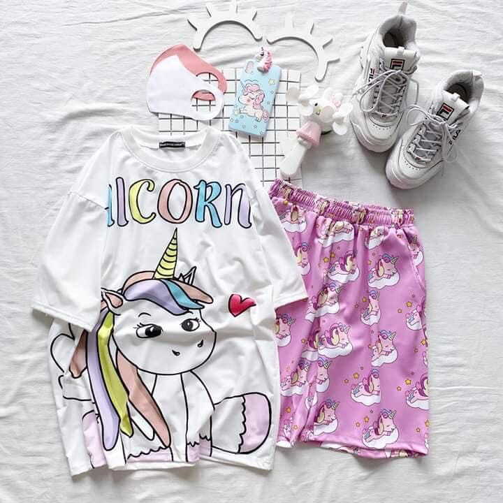 Áo tay lỡ unisex form rộng nam/nữ chất cotton tici.