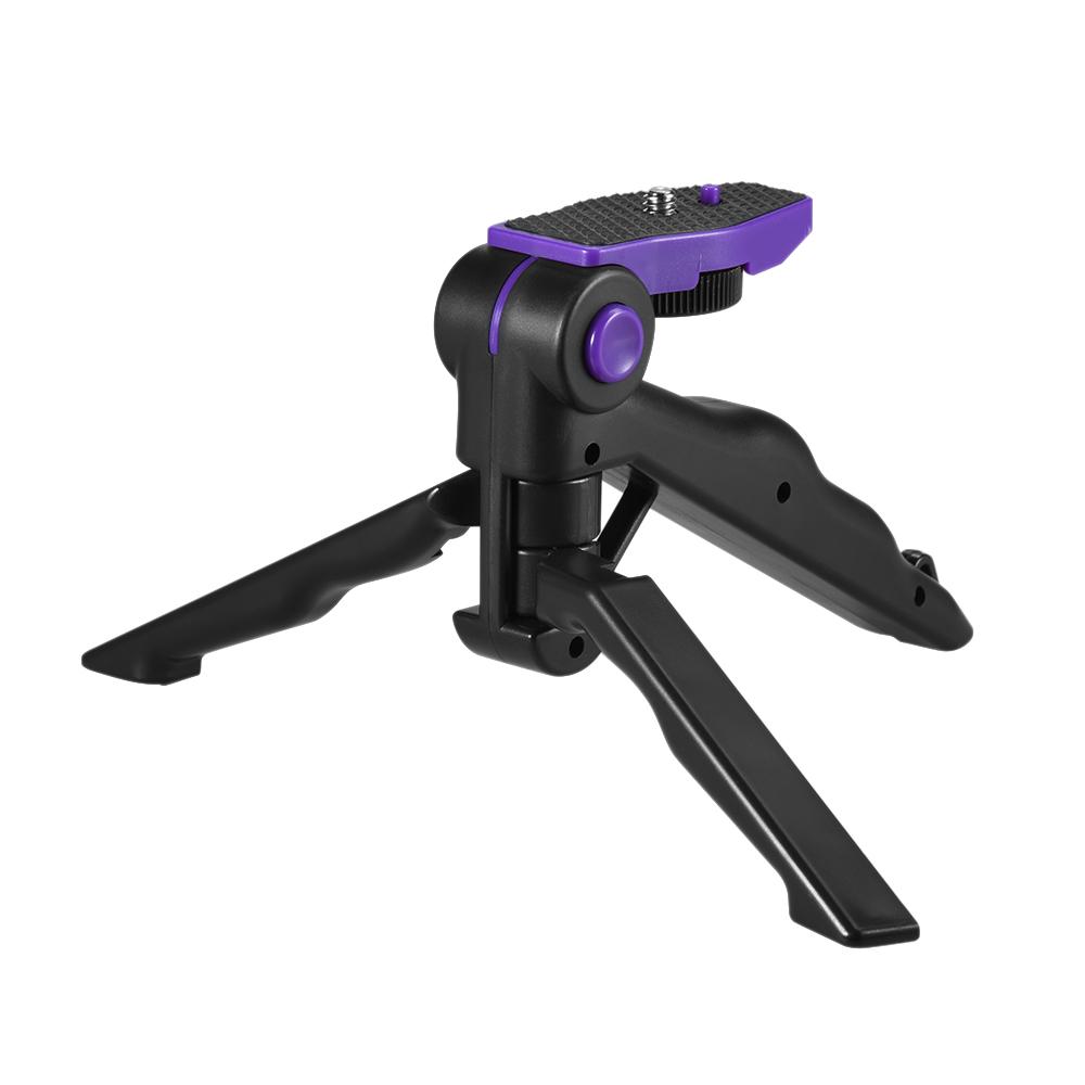 Universal Mini Phone Tripod Stand Handheld Grip Stabilizer with Adjustable Smartphone Clip Holder Bracket for iPhone 7
