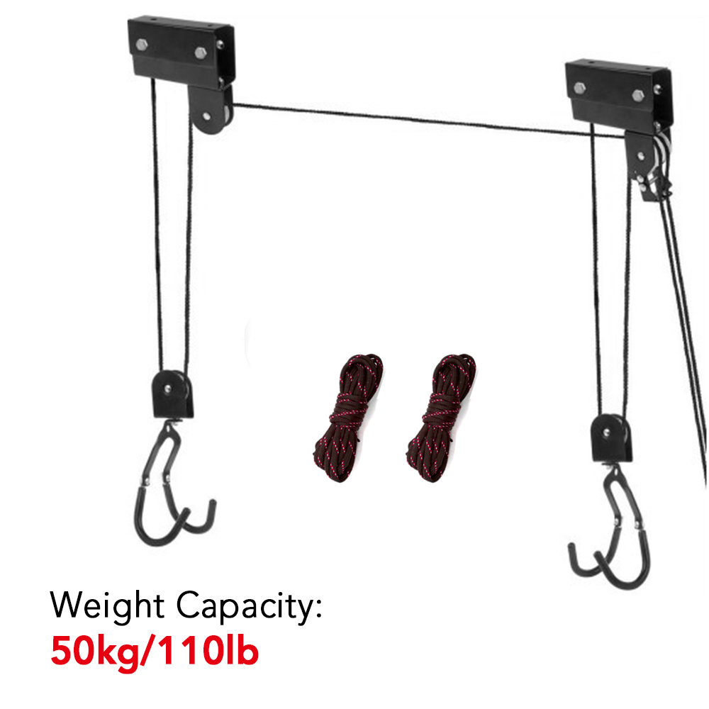 Bộ Móc Ròng Rọc Treo Xe Đạp Lên Trần Nhà Trang Trí Chịu Nặng 20kg/50kg