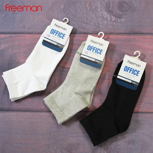 Combo 3 đôi Tất vớ cổ trung, chất liệu cotton FREEMAN