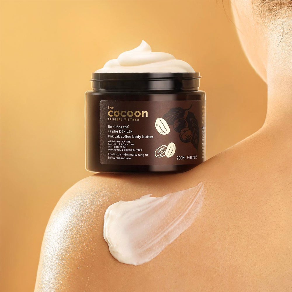 Bơ Dưỡng Thể Chiết Xuất Cà Phê Cấp Ẩm Dưỡng Mịn Da Cocoon Dak Lak Coffee Body Butter