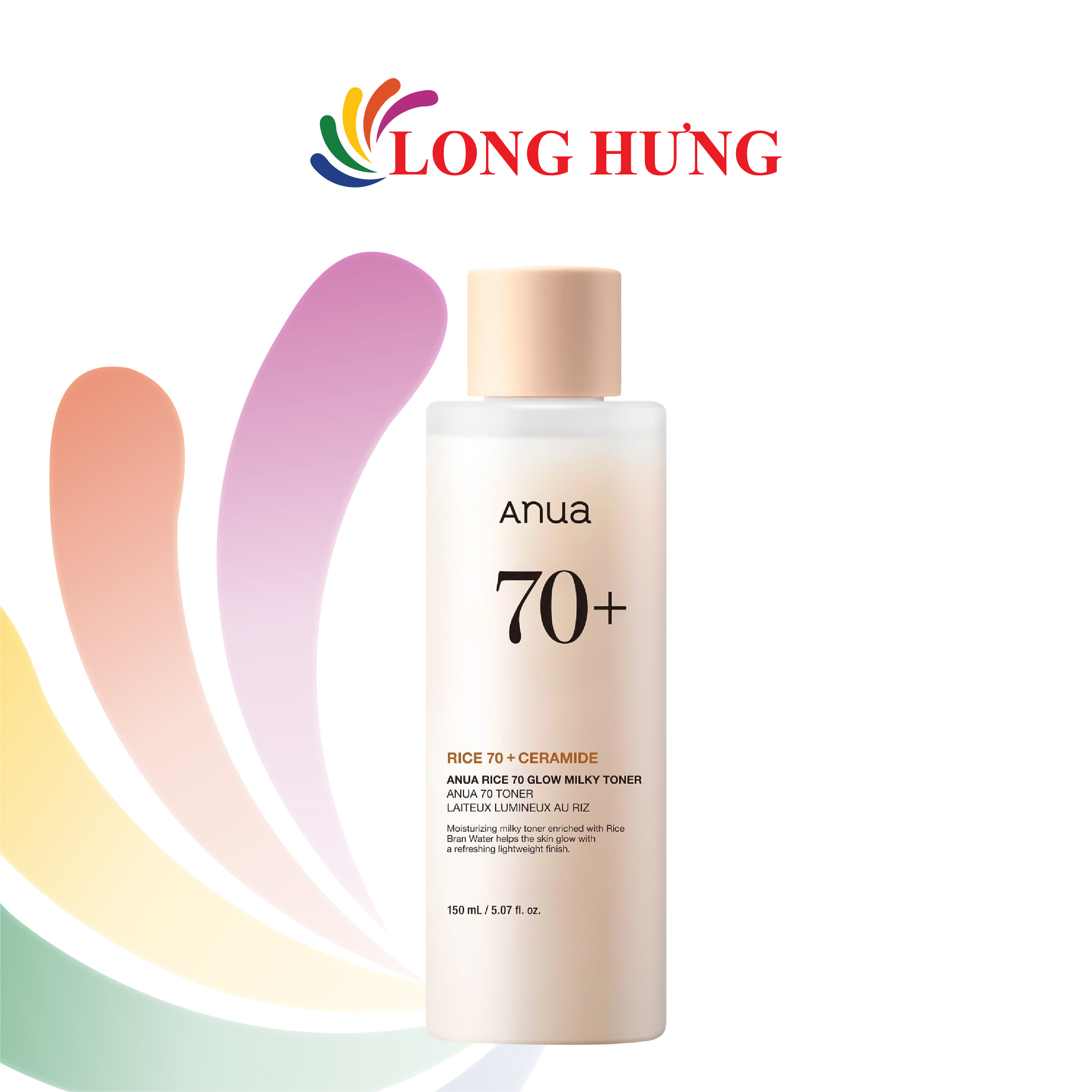 Nước hoa hồng dưỡng sáng Anua Rice 70 Glow Milky Toner (250ml) - Hàng chính hãng