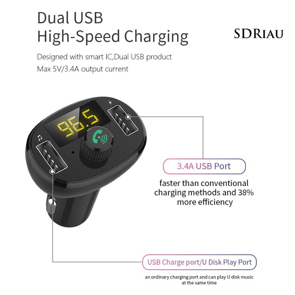 Củ Sạc Trên Ô Tô Qcdz Bt23 Bluetooth Không Dây
