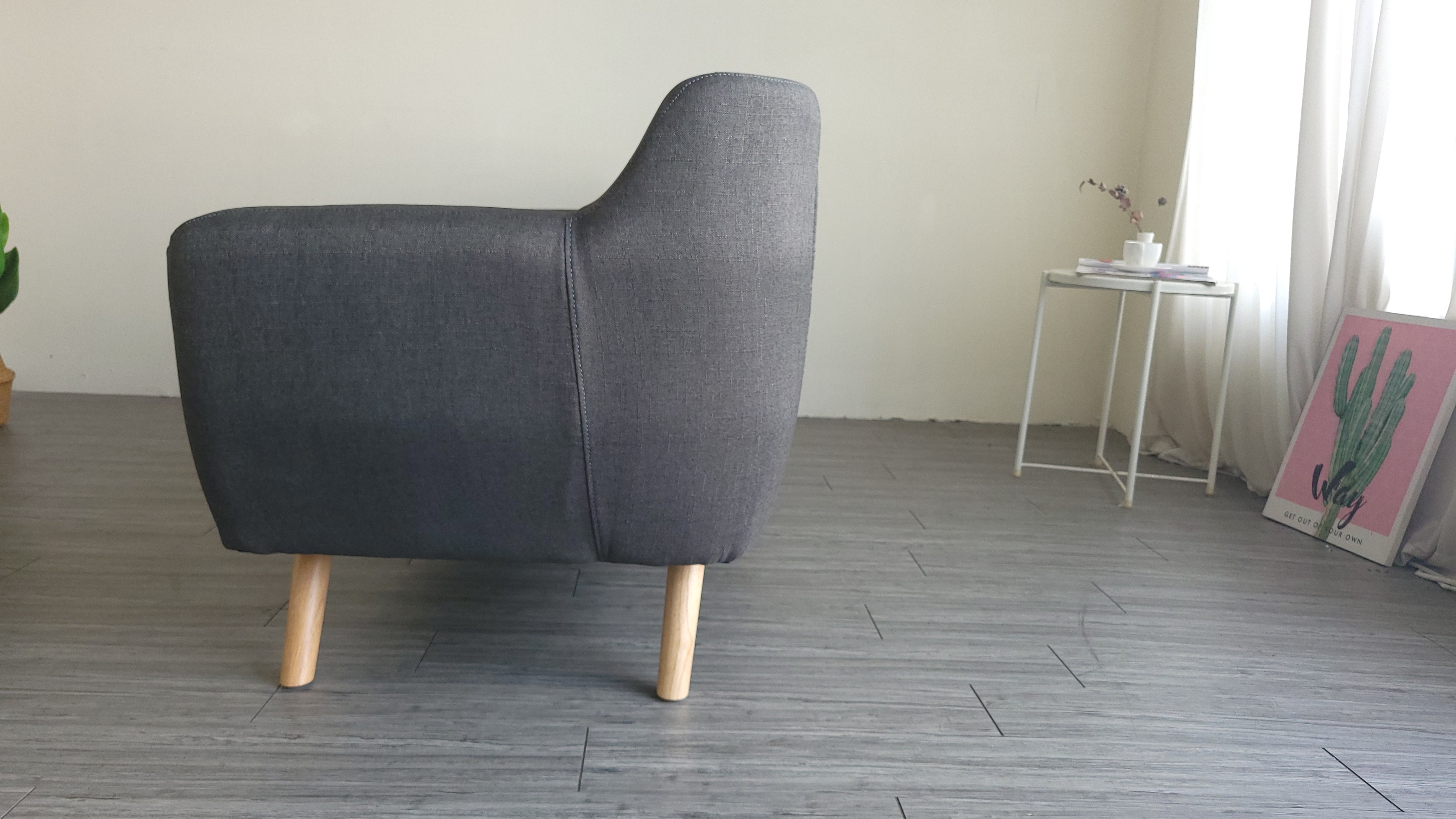 Sofa ghế băng dài Juno Sofa 1m8 nệm rời tháo giặt màu xám.