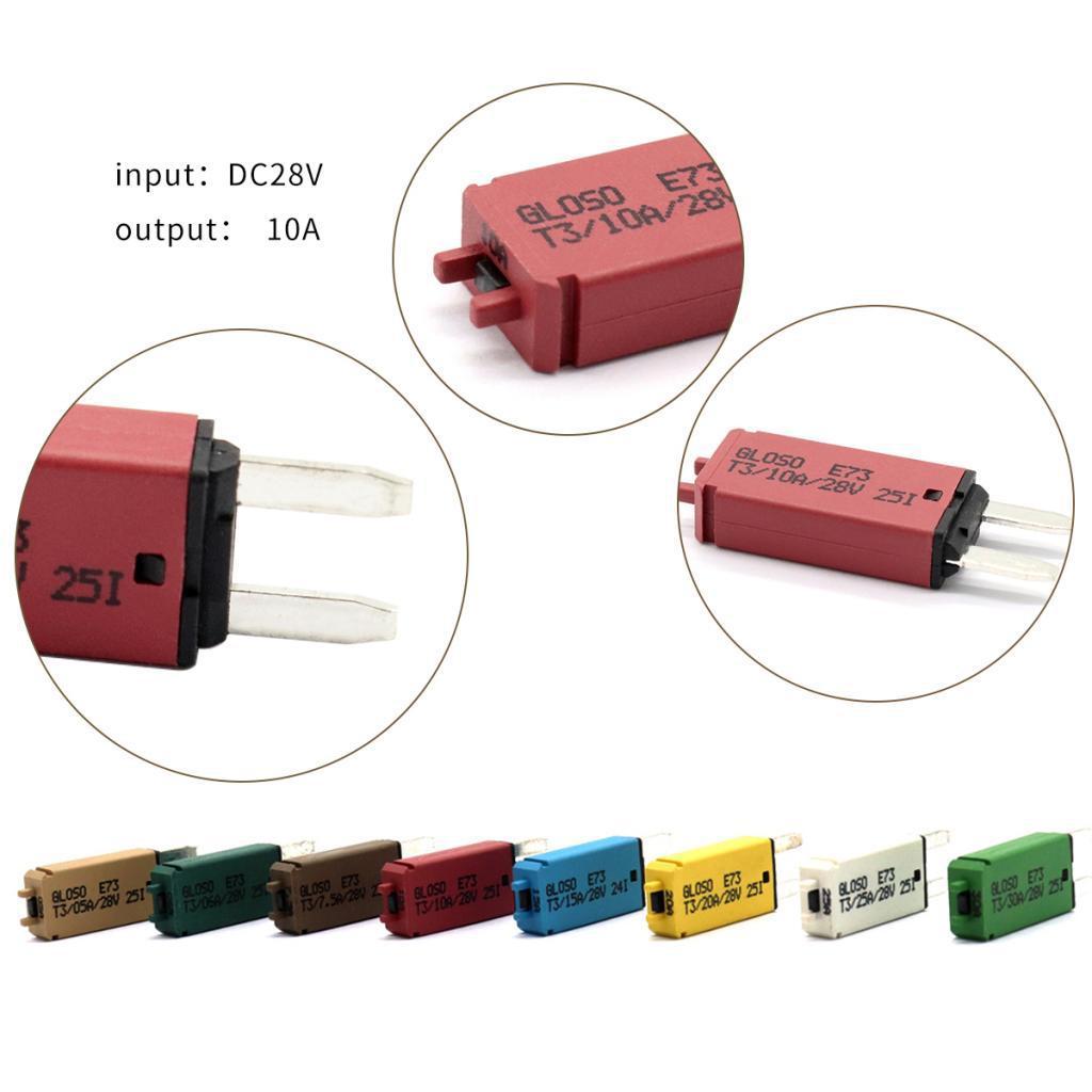 10A Auto Boat Resettable Small Blade Fuse 12V 24V Automotive Circuit Breaker