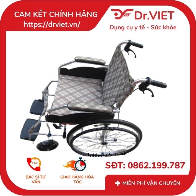 Xe lăn tay du lịch hợp kim nhôm gọn nhẹ siêu bền Lucass X-16LJ nhập khẩu chính hãng dành cho người già, bệnh nhân