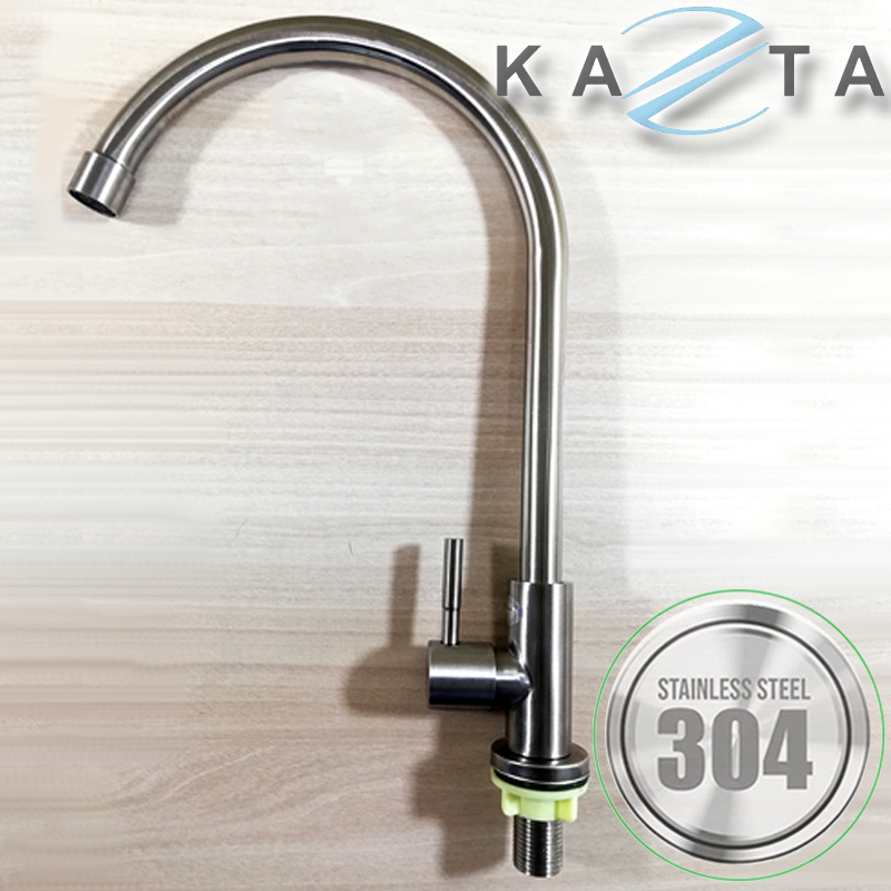 Vòi rửa bát lạnh KAZTA KZ-4A2 thân tròn inox SUS304