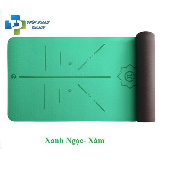 .Thảm yoga định tuyến 6mm 2 lớp(Kèm túi xịn+Dây buộc)