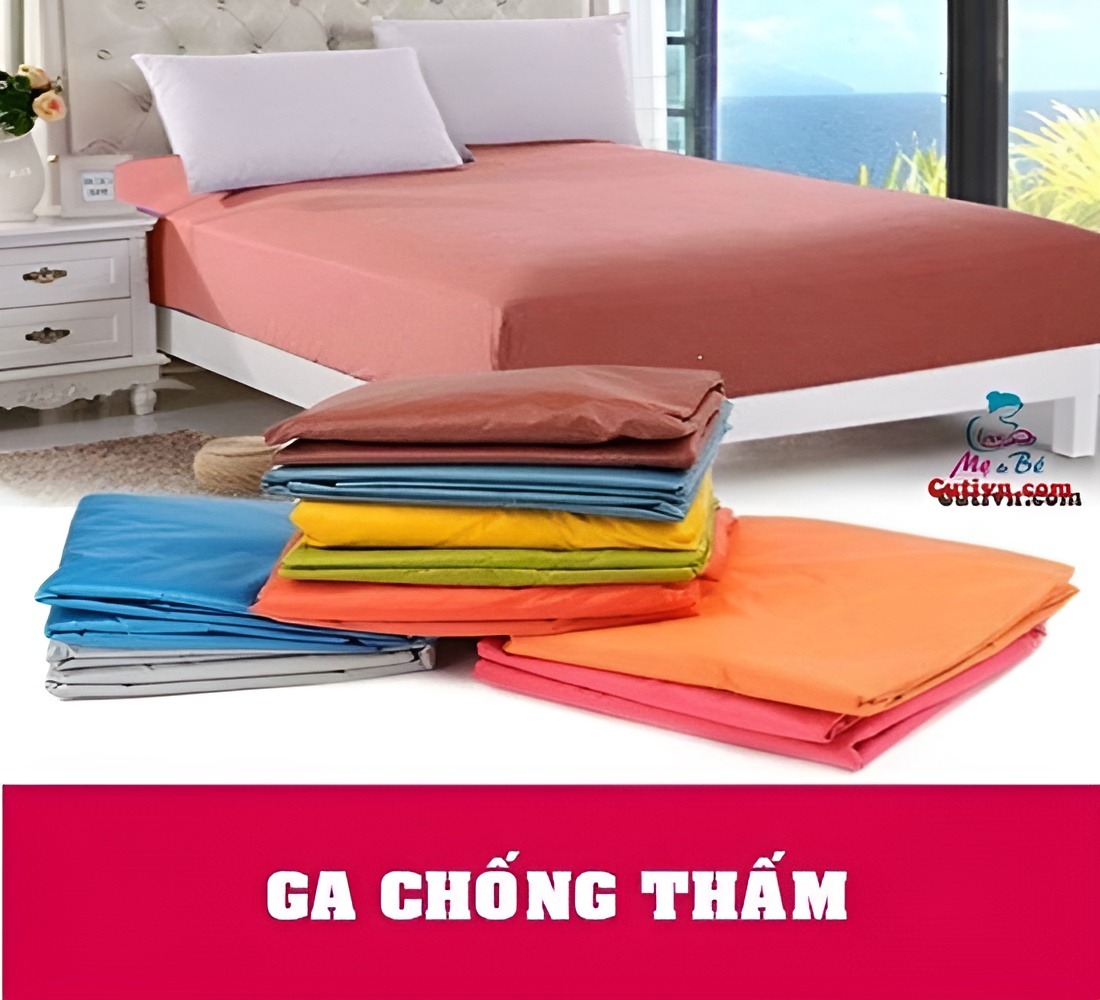 Ga Trải Giường Chống Thấm 2M X 1.6M X 10Cm Loại Trơn Nhiều Màu