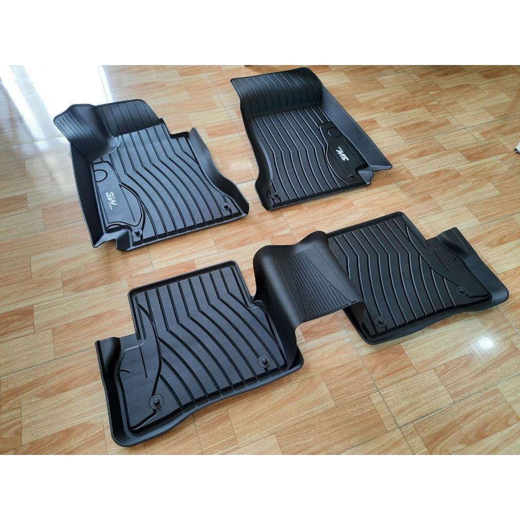 Thảm lót sàn xe ô tô Mercedes C 2013- đến nay Nhãn hiệu Macsim 3W chất liệu nhựa TPE đúc khuôn cao cấp - màu đen