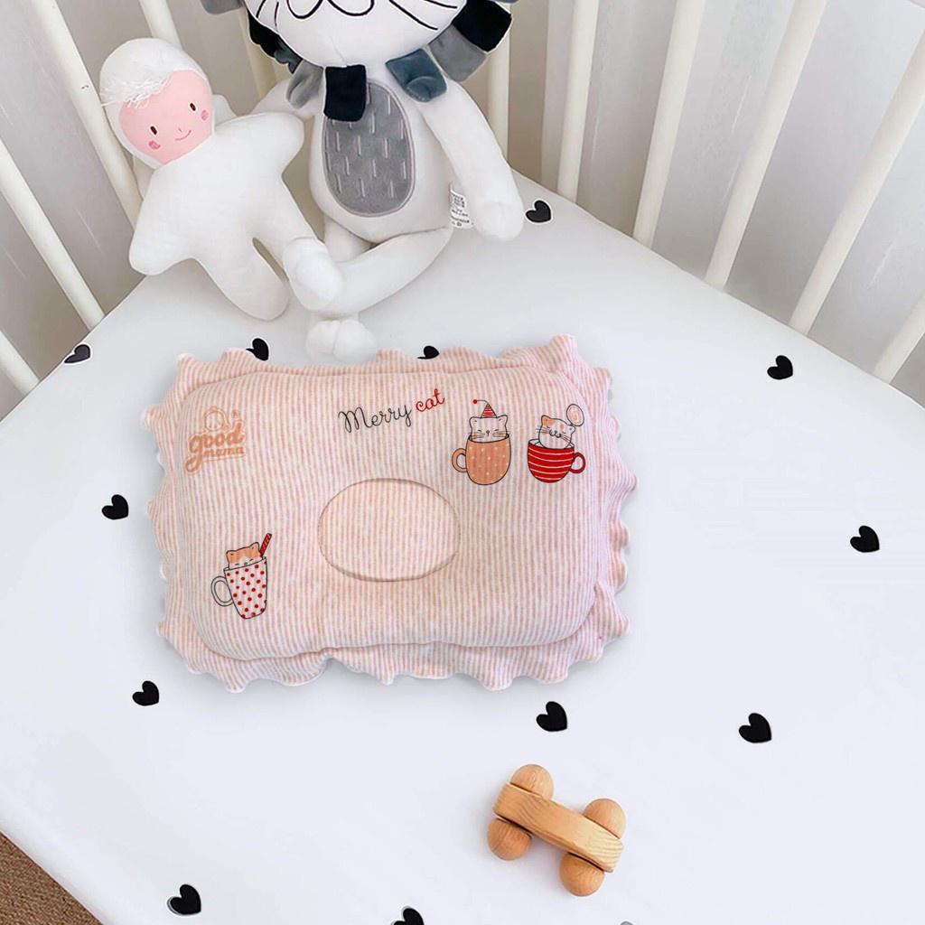 Gối Lõm Cho Trẻ Sơ Sinh Good mama 100% Cotton mềm mại, thoáng mát