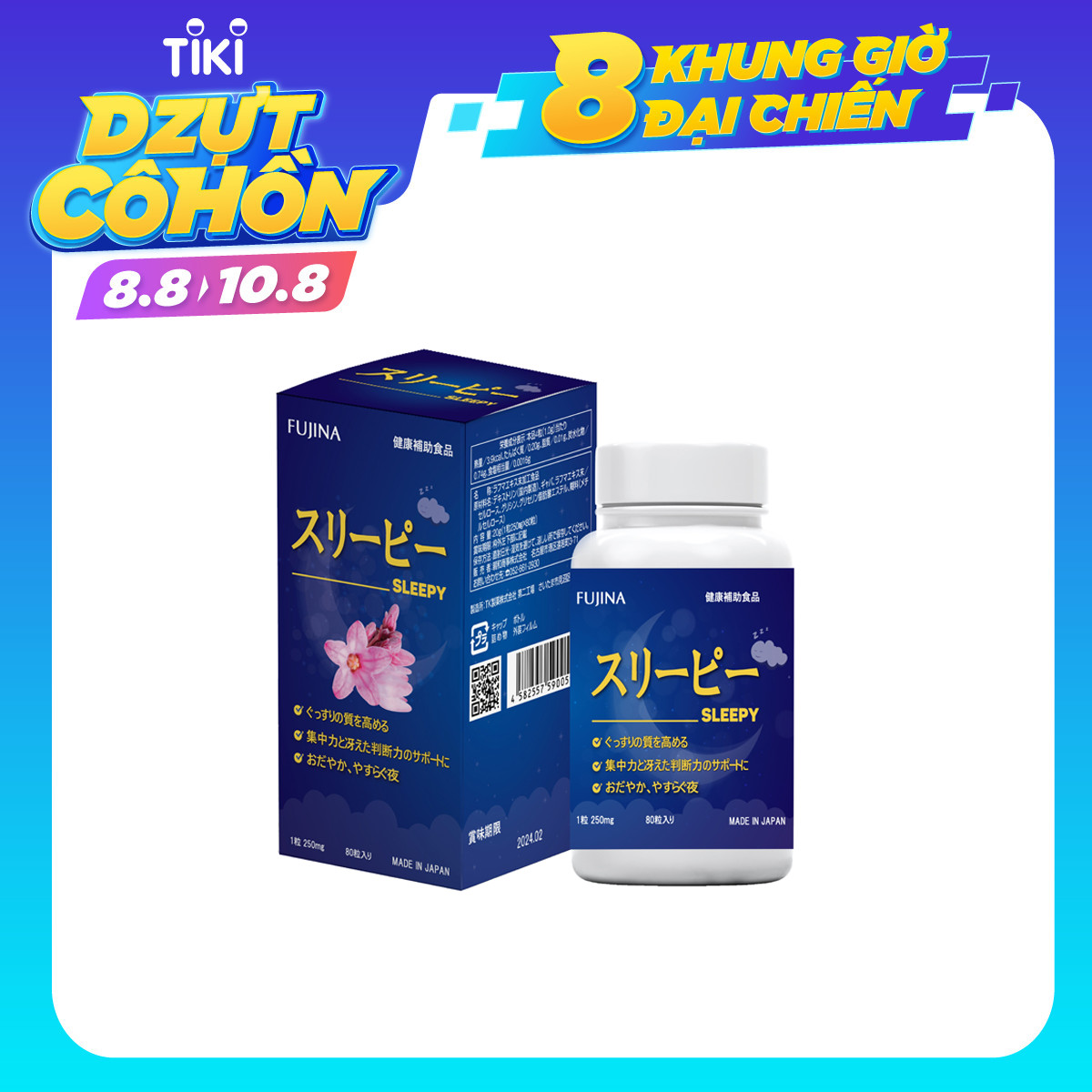 Viên ngủ ngon Sleepy Nhật Bản 80 viên – Hàng nhập khẩu nội địa Nhật Bản