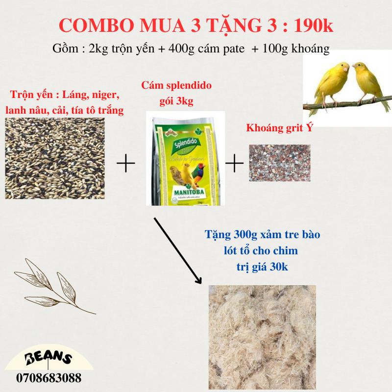 COMBO Thức ăn đầy đủ cho chim yến hót siêu tiết kiệm, siêu lơi hàng nhập của Ý