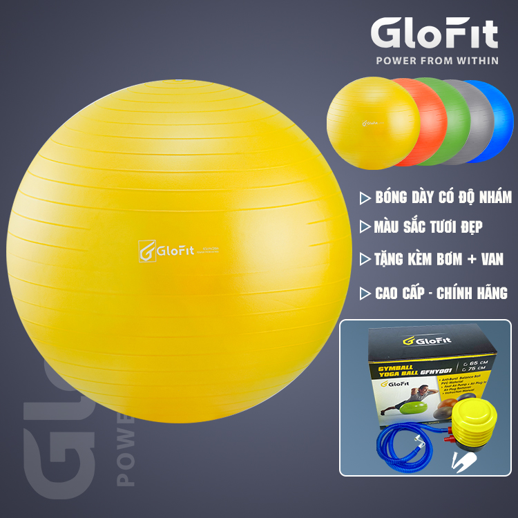 Bóng Tập Yoga - Bóng Tập Thể Hình Glofit GFY001 - Vàng