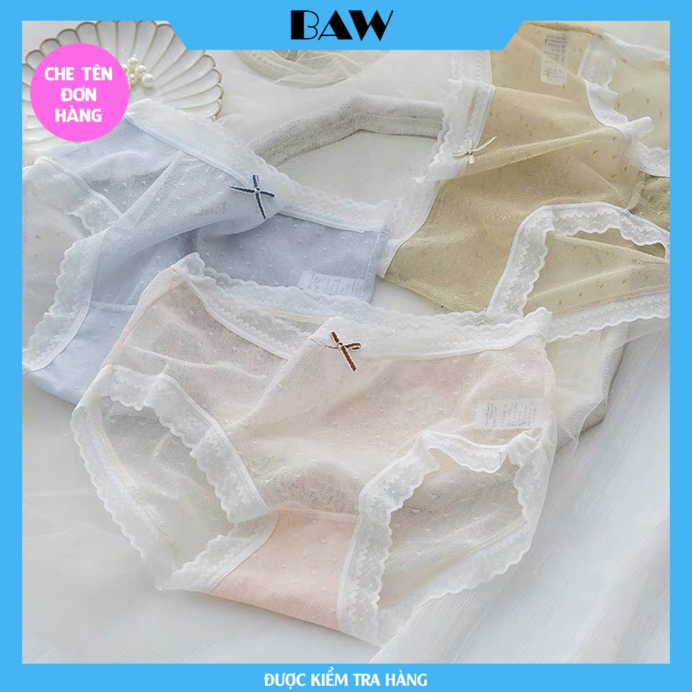 Bộ 5 Quần Lót Ren Nữ phối nơ thương hiệu Baw mã KQA6