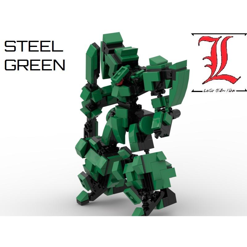 Đồ chơi lắp ráp Moc Mech Robot Steel Green