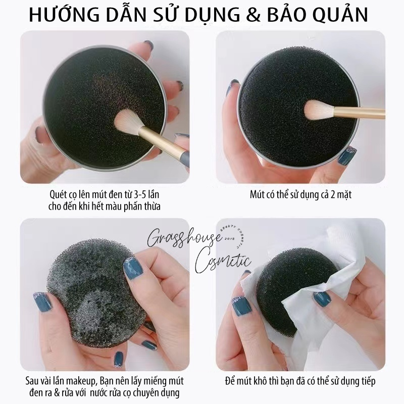HỘP GẠT VỆ SINH CỌ TRANG ĐIỂM GECOMO LẤY ĐI PHẤN THỪA TRÊN CỌ TRANG ĐIỂM