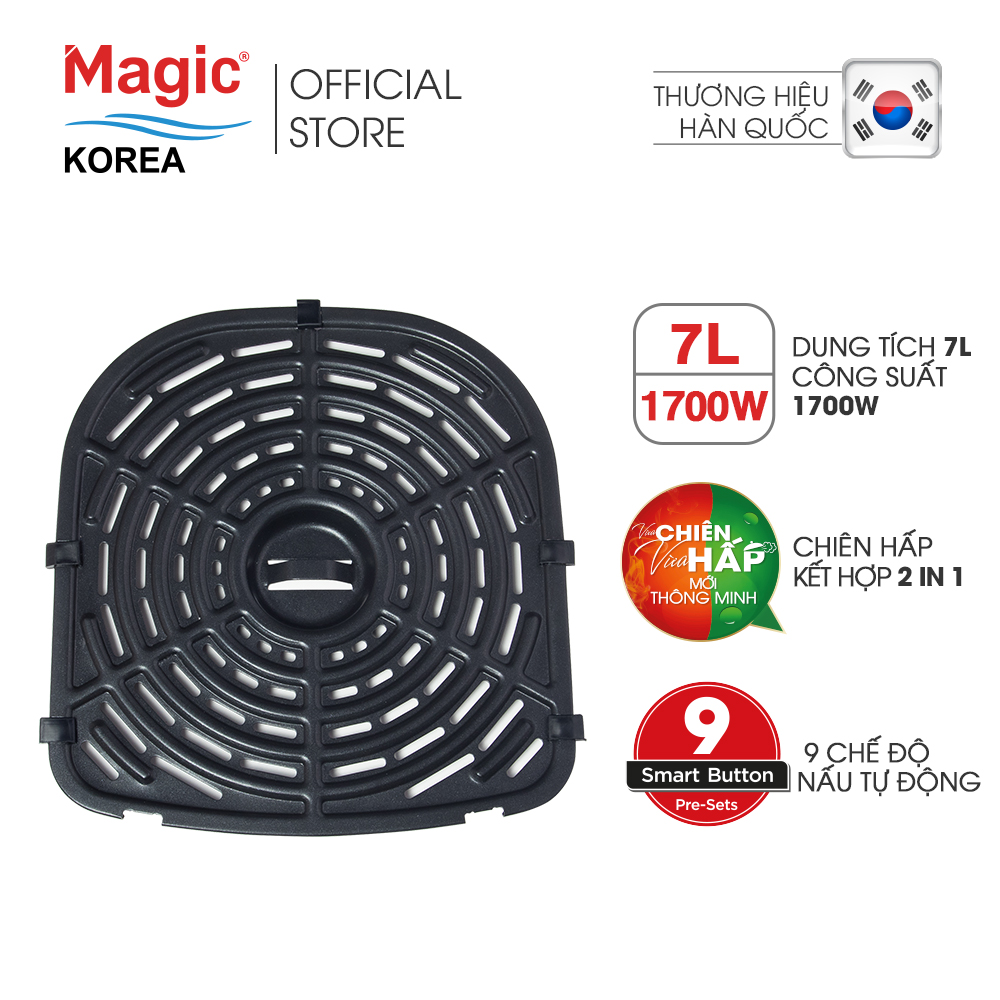 Nồi chiên không dầu kết hợp hấp Magic Korea A700 7L - Hàng chính hãng