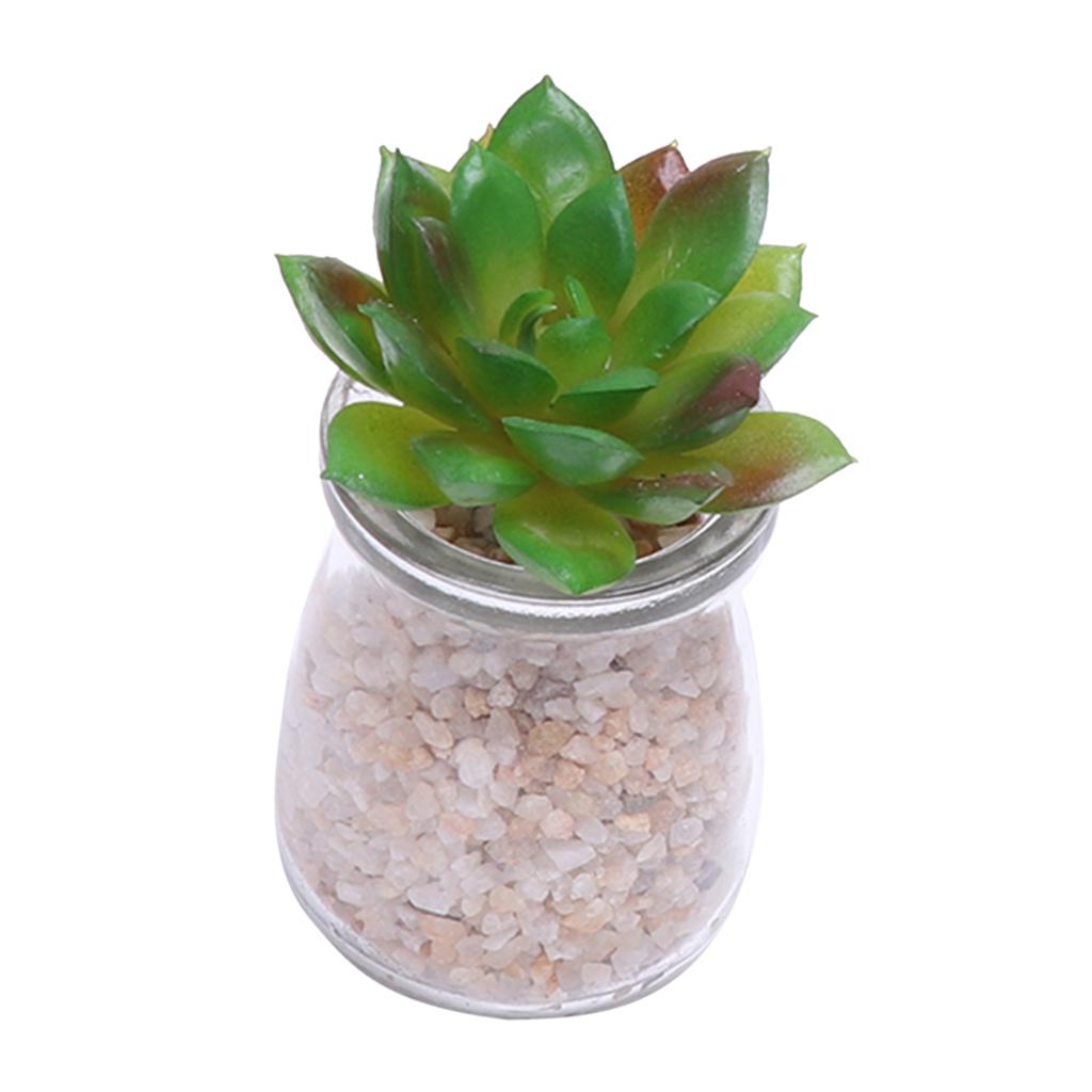 Artificial Succulent Plant Mini Potted Plants Office Home Hotel Decor