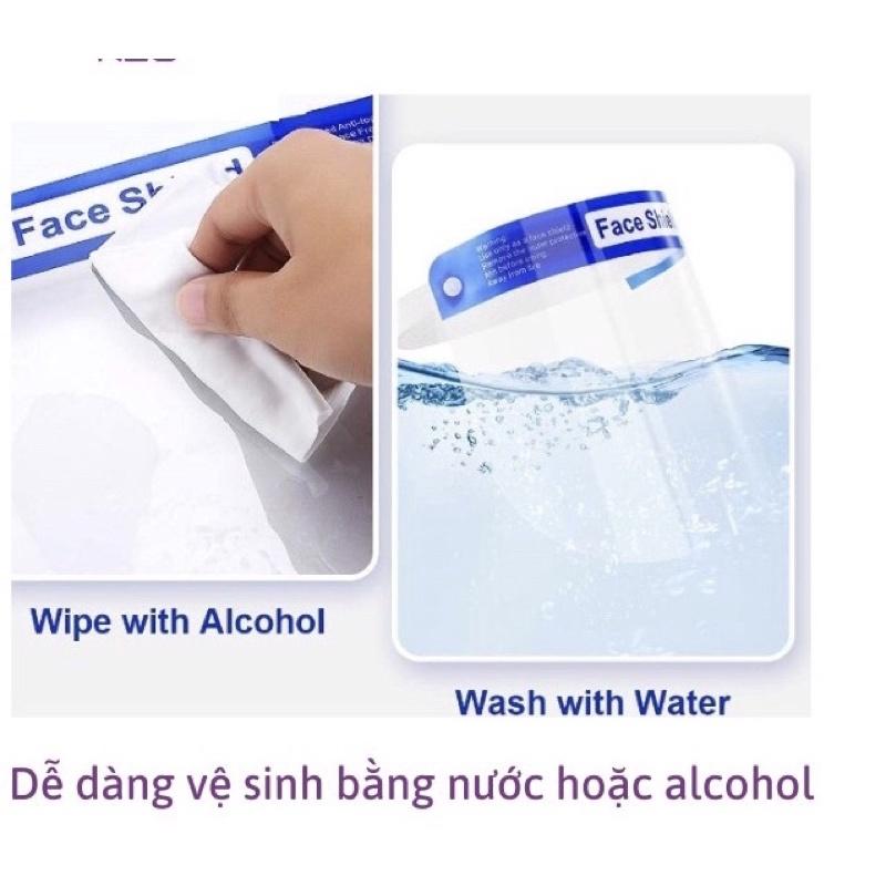 Kính che mặt trong suốt, kính bảo hộ chống bụi mịn và giọt bắn hiệu quả Face Shield