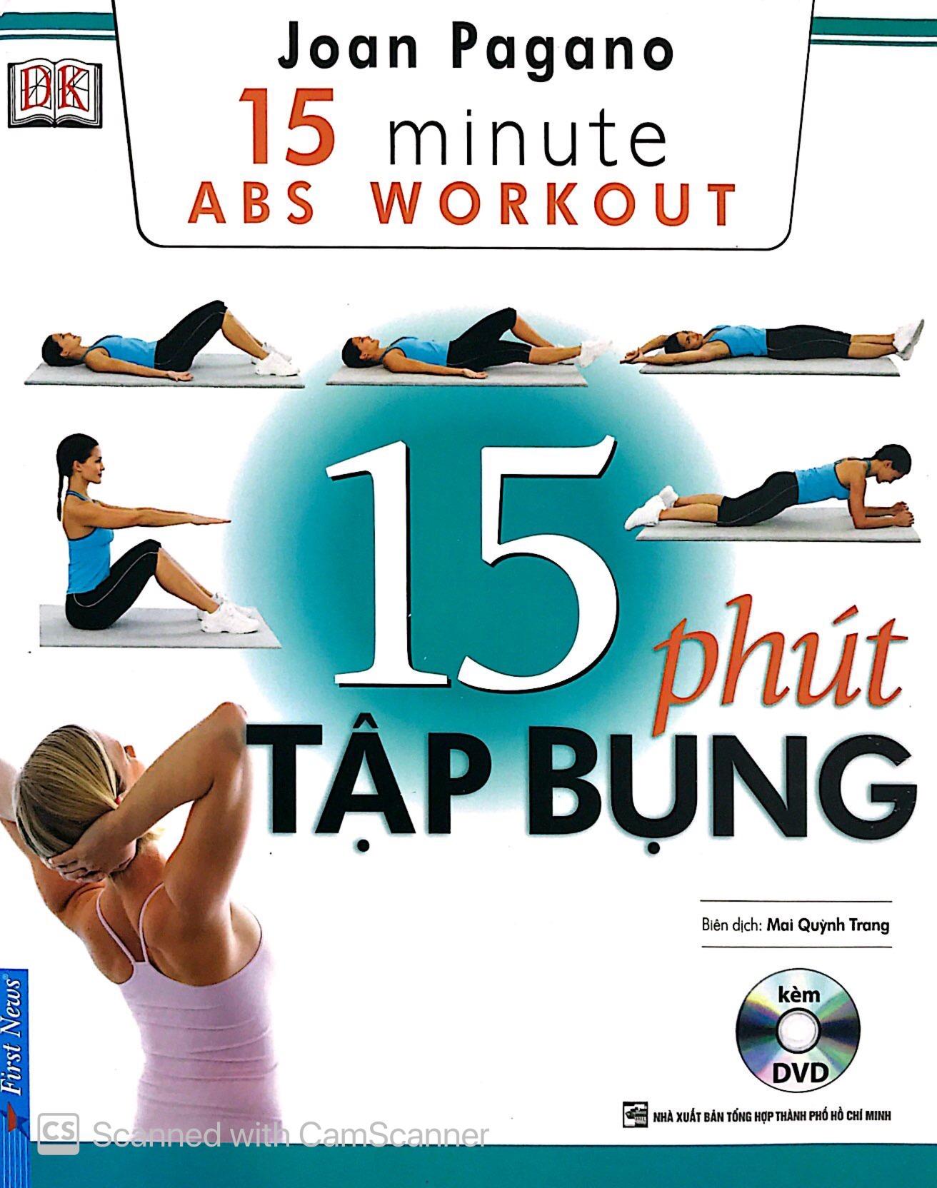 Sách Lò Xo - 15 Phút Tập Bụng (Kèm 1 DVD)