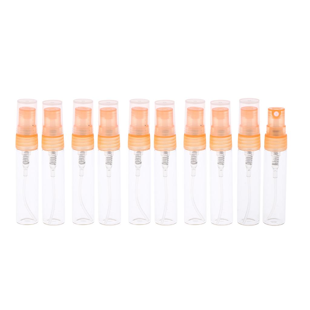 10x Empty 5/10mL Refillable Perfume Bottle Pump Spray Tube Glass Vials 5 ML
