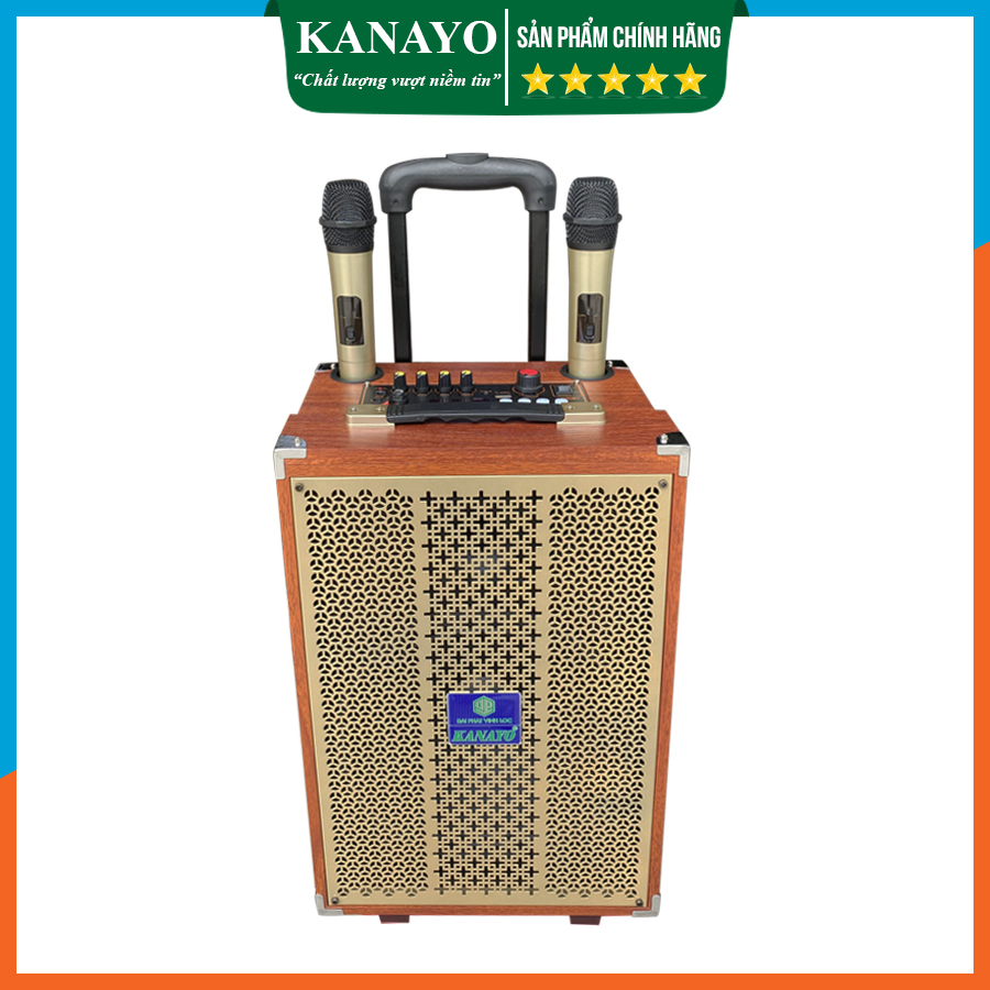 Loa kéo karaoke mini Kanayo K-252 bass 25cm công suất 200W | Hàng chính hãng chất lượng cao | Tặng 2 micro