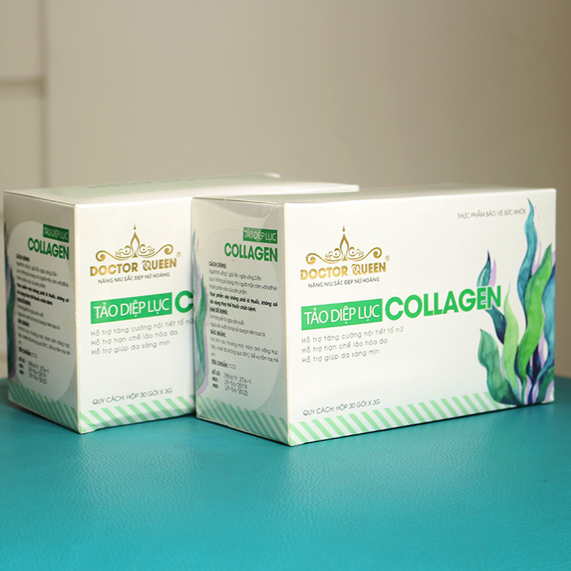 Tảo diệp lục Collagen Doctor Queen 30 gói/hộp