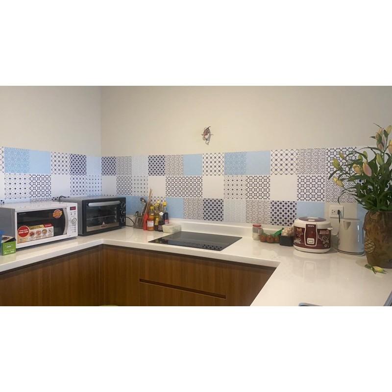 Decal Gạch Bông H64 - Set 30 ô 20x20cm - Decal Dán tường Trang trí