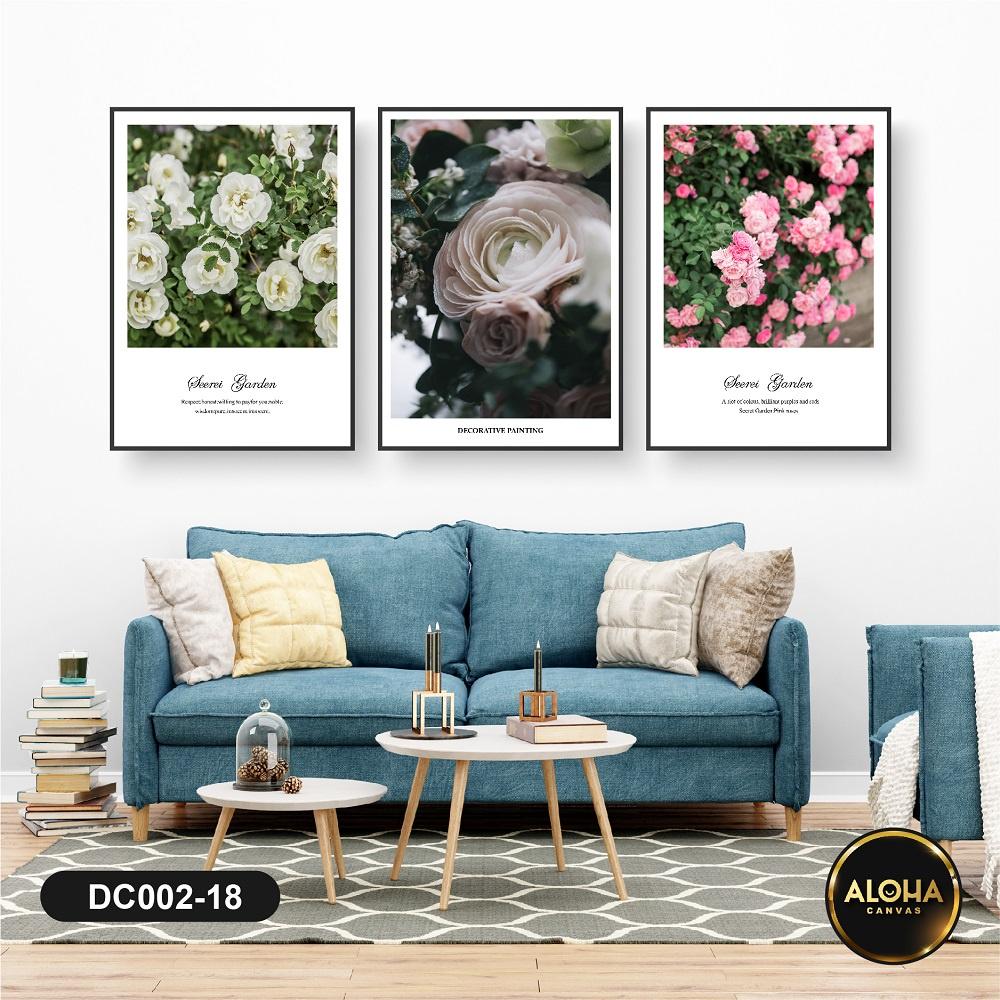 Set 3 tranh vải canvas treo tường kèm khung tranh trang trí - Tranh decor phòng khách, Trang treo cầu thang, Phòng ngủ