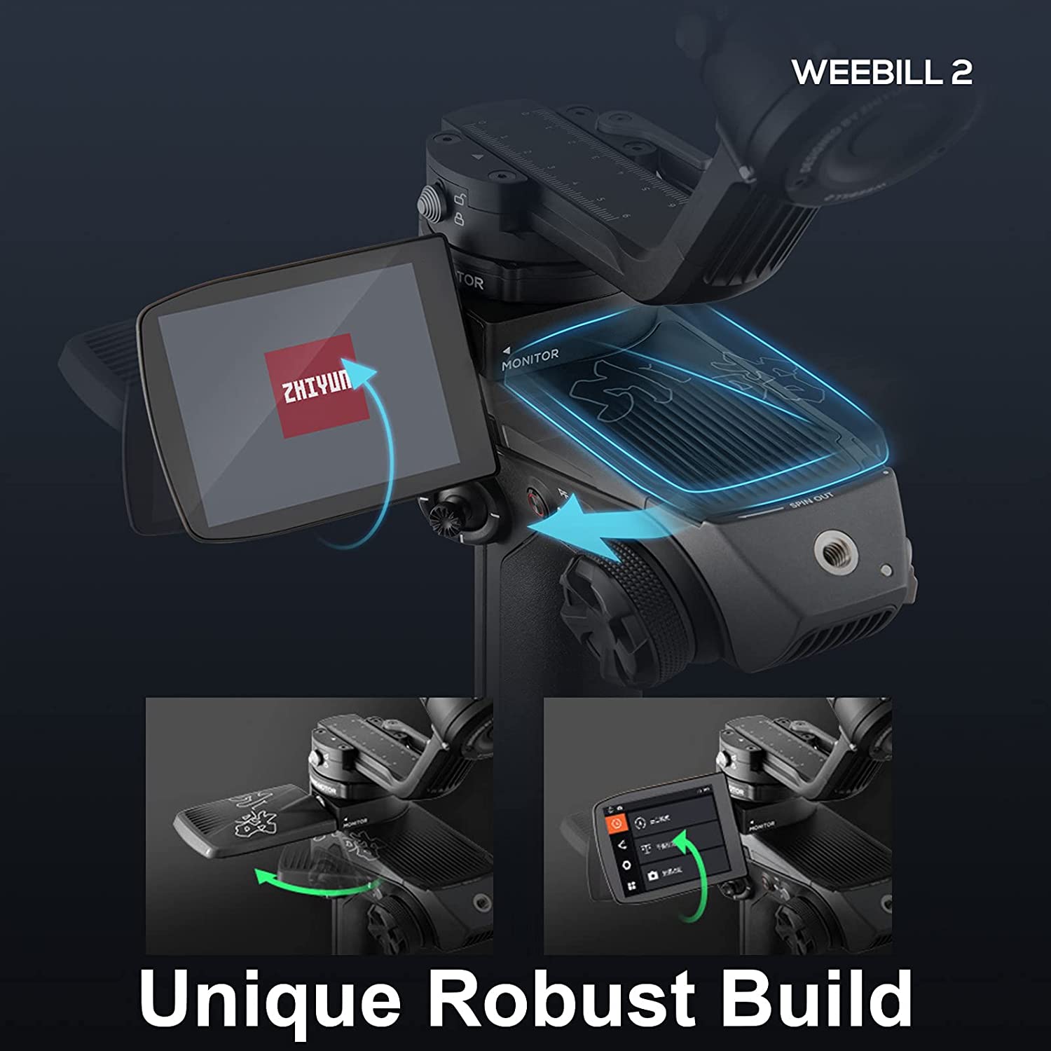 Zhiyun Weebill 2 - Gimbal Chống Rung Cho Combo Máy Ảnh, DSLR Cỡ Lớn Cho Làm Phim Chuyên Nghiệp - Hàng Chính Hãng