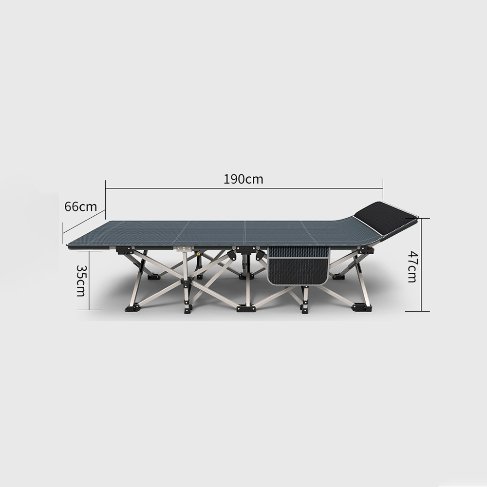 Giường xếp gọn văn phòng, du lịch SUMIKA 188 - Khung thép, vải lưới Oxford, tải trọng 450kg