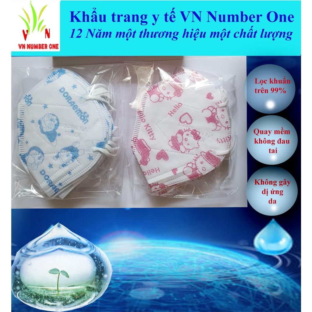 Khẩu Trang Y Tế VN95 Trẻ Em VN NUMBER ONE Combo 5 Hộp (Hộp 10 Cái), Sản phẩm đạt chứng nhận CE Châu Âu