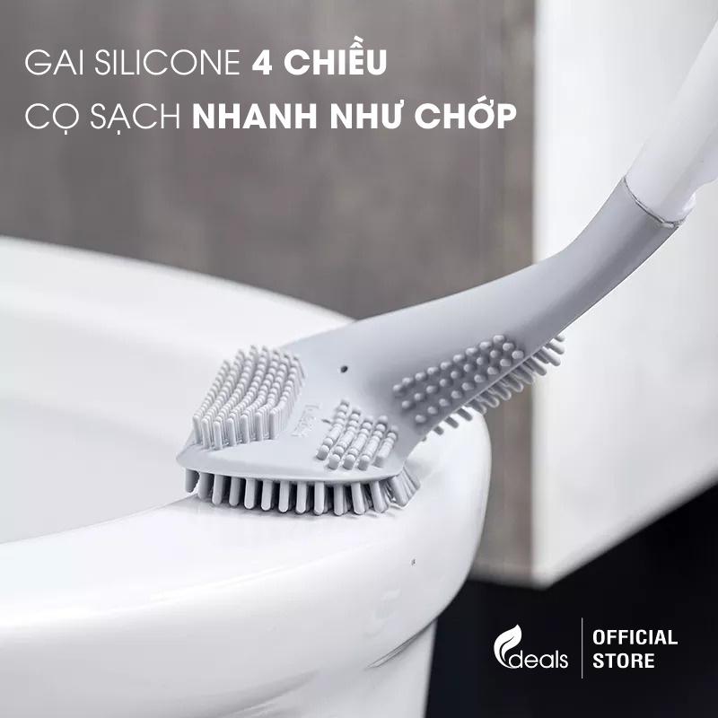 Chổi Cọ Bồn Cầu Toilet, Nhà Vệ Sinh Silicon Cao Cấp ECODEALS - Thiết kế độc đáo, tiện dụng, làm sạch mọi ngõ ngách