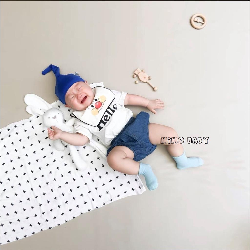 Mũ nón cotton thắt nút đáng yêu cho bé 0-12m Mimo Baby MD25