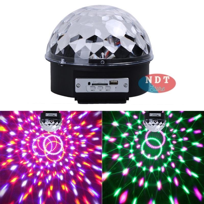 Đèn Led Xoay 7 Màu Hình Cầu Trang Trí Sân Khấu Cảm biến Nháy Theo Nhạc Kết nối Bluetooth Và Usb Cực Chất