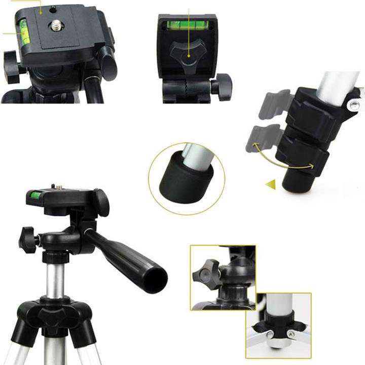 Chân Máy Ảnh, Chân Điện Thoại TRIPOD TF 3110 Chất Liệu Hợp Kim Nhôm, Điều Chỉnh Linh Hoạt Độ Dài Phù Hợp Với Yêu Cầu Người Dùng