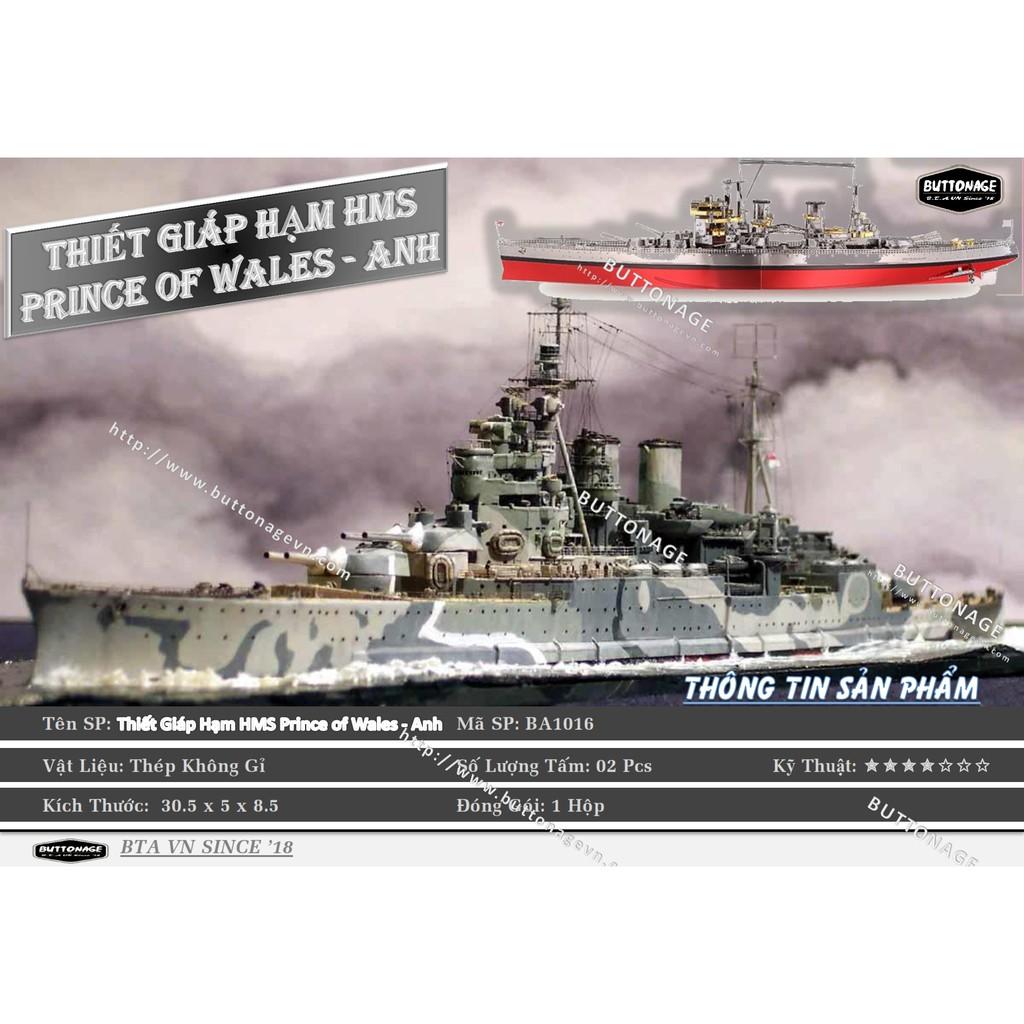 Mô Hình Lắp Ráp 3d Thiết Giáp Hạm HMS Prince of Wales - Anh
