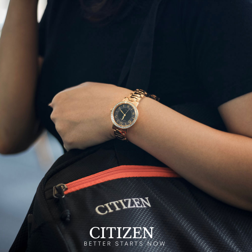 Đồng Hồ Nữ Citizen Đính Đá Swarovski Dây Thép Không Gỉ EL3048-53E - Mặt