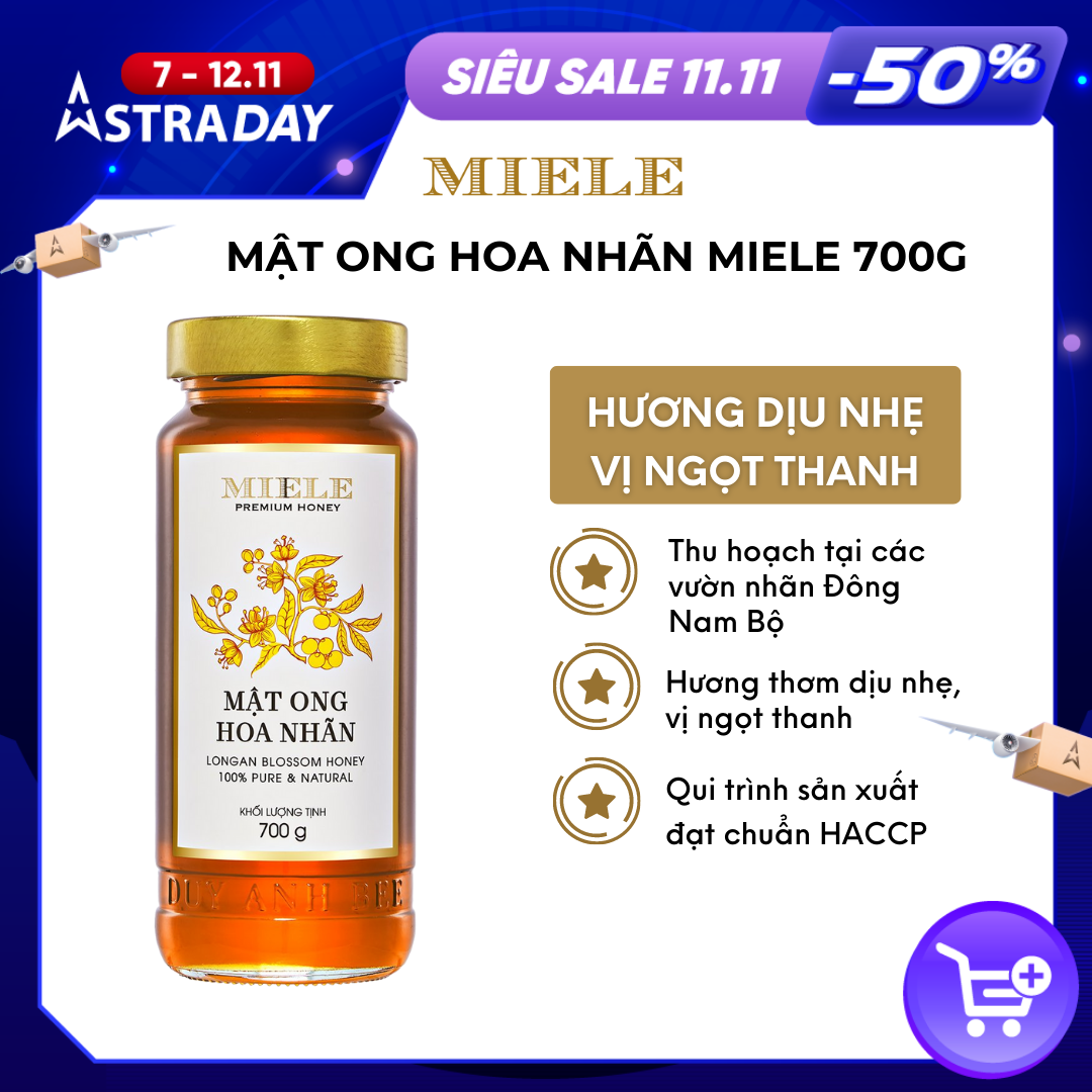 Mật Ong Hoa Nhãn Miele 700g 