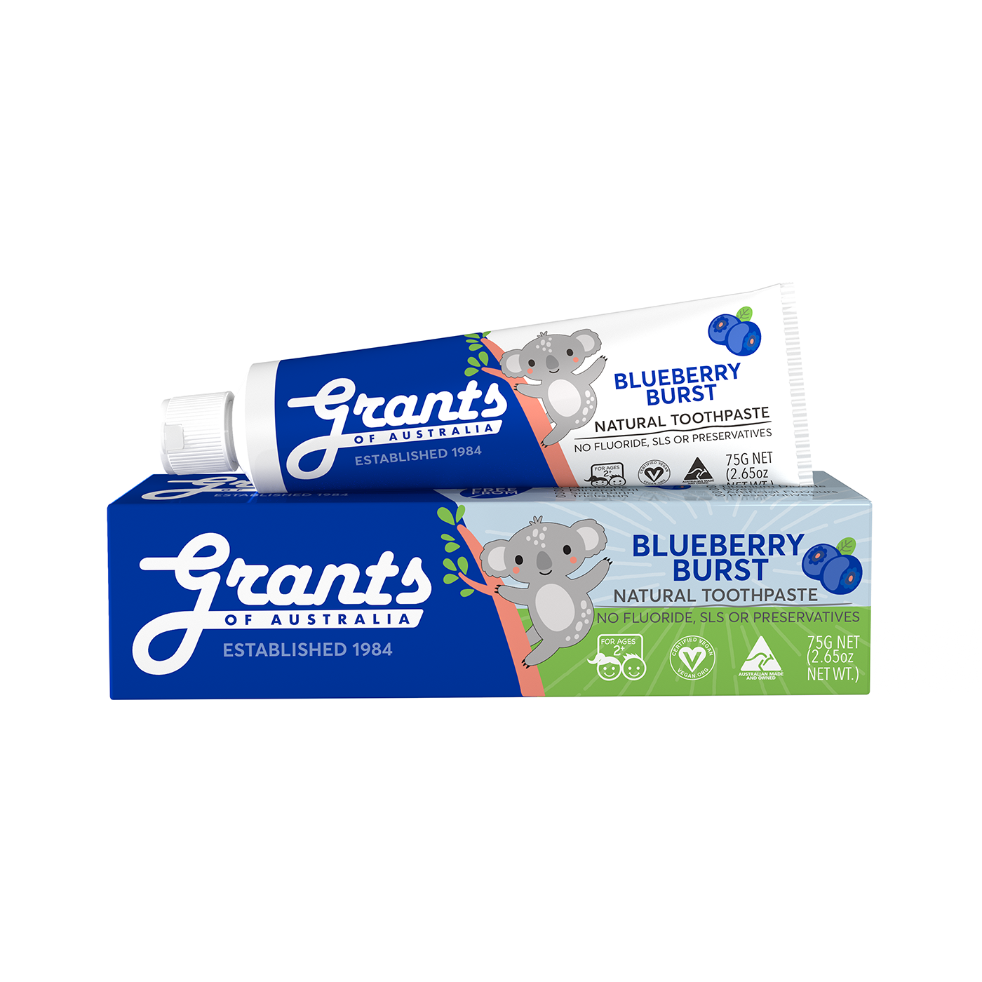 Kem đánh răng thảo dược hữu cơ Keo ong Grants 110g + Quế Grants 110g + Việt quất Grants 75g , Chăm sóc răng miệng cho cả gia đình