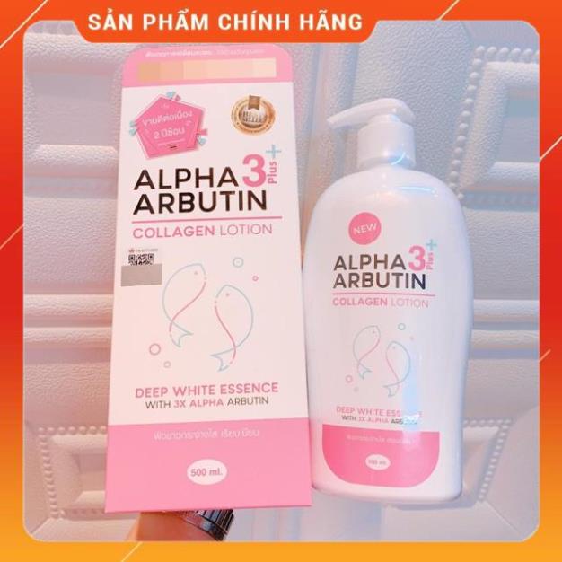 SỮA DƯỠNG TRẮNG A LPHA AR BU TIN COLLAGEN LOTION 500ml thái lan ( không tem phụ )