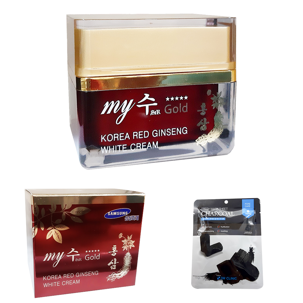 Kem Dưỡng Da MY GOLD RED GINSENG Hồng Sâm 50g KOREA [ ĐƯỢC MASK 3W CLINIC ]