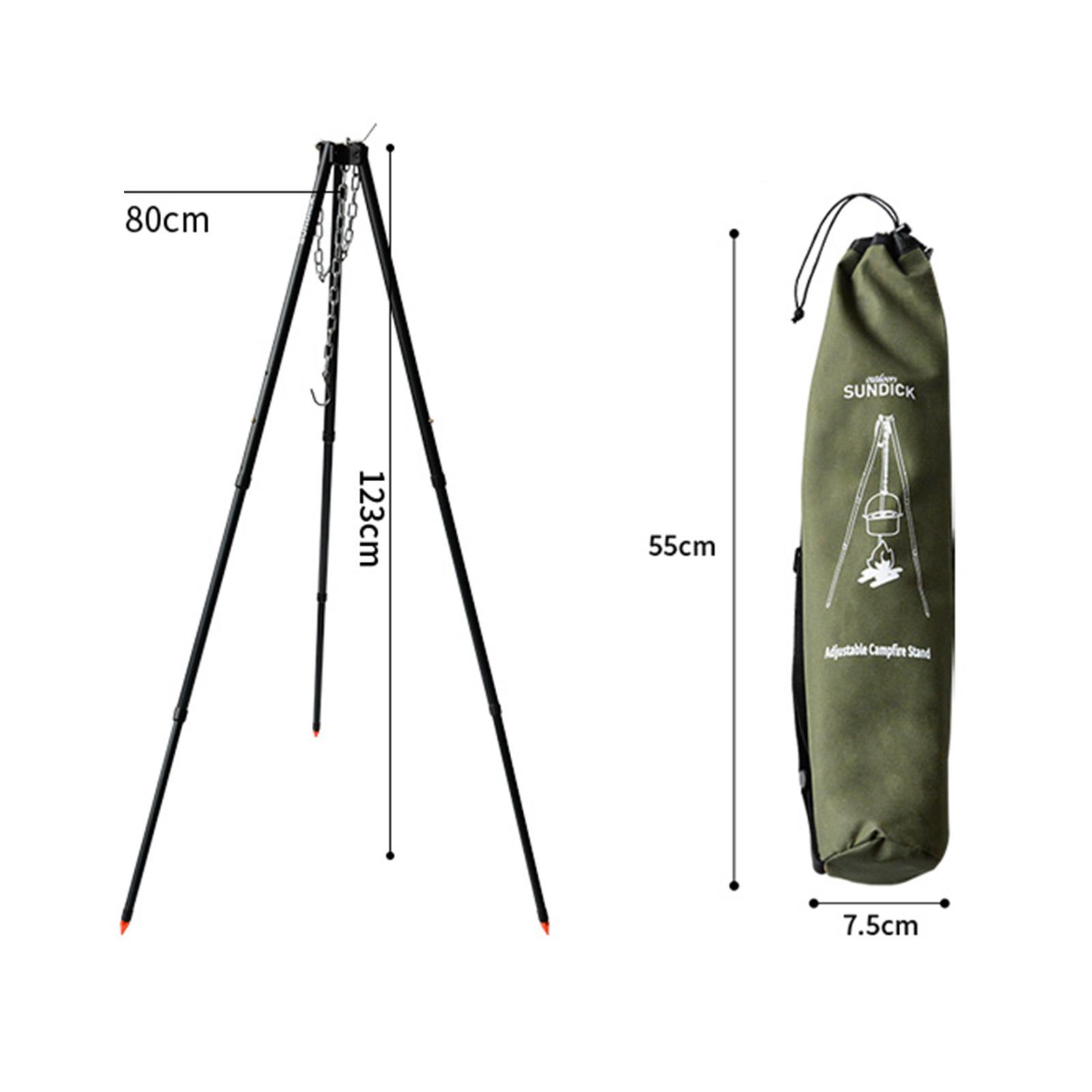Camping Grill Tripod Outdoor Hanging Cooking Pot Stove Holder Picnic Tools